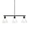 Hello Honey® 58.5" Modern Black Metal & Clear Glass Chandelier